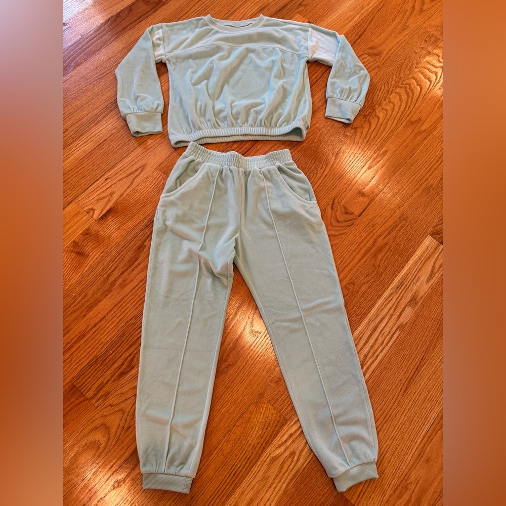 GIRLS size 8/10 Zella velour set NWOT